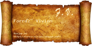 Forró Vivien névjegykártya
