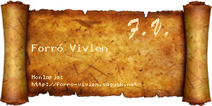Forró Vivien névjegykártya