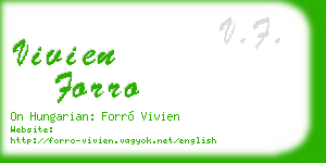 vivien forro business card
